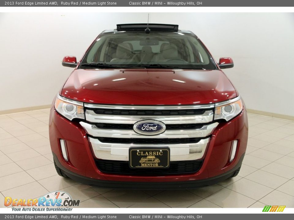 2013 Ford Edge Limited AWD Ruby Red / Medium Light Stone Photo #2