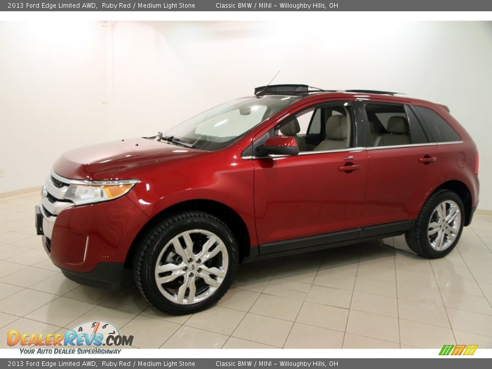2013 Ford Edge Limited AWD Ruby Red / Medium Light Stone Photo #3