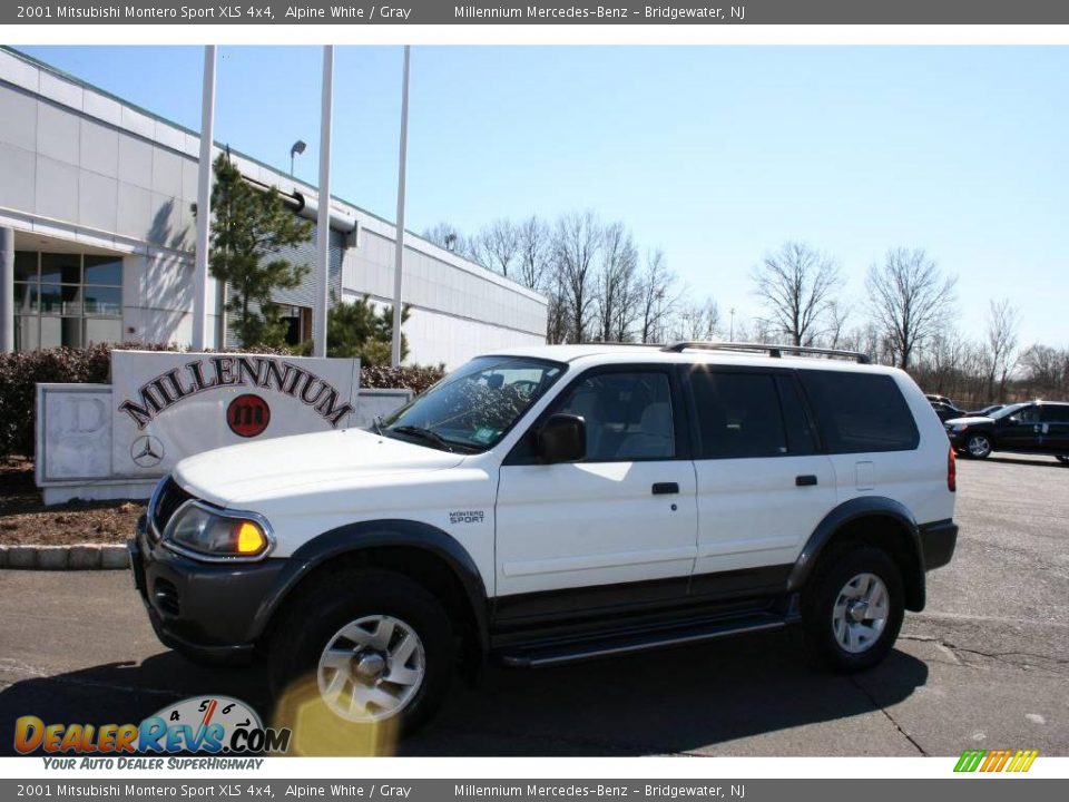2001 Mitsubishi Montero Sport XLS 4x4 Alpine White / Gray Photo #1