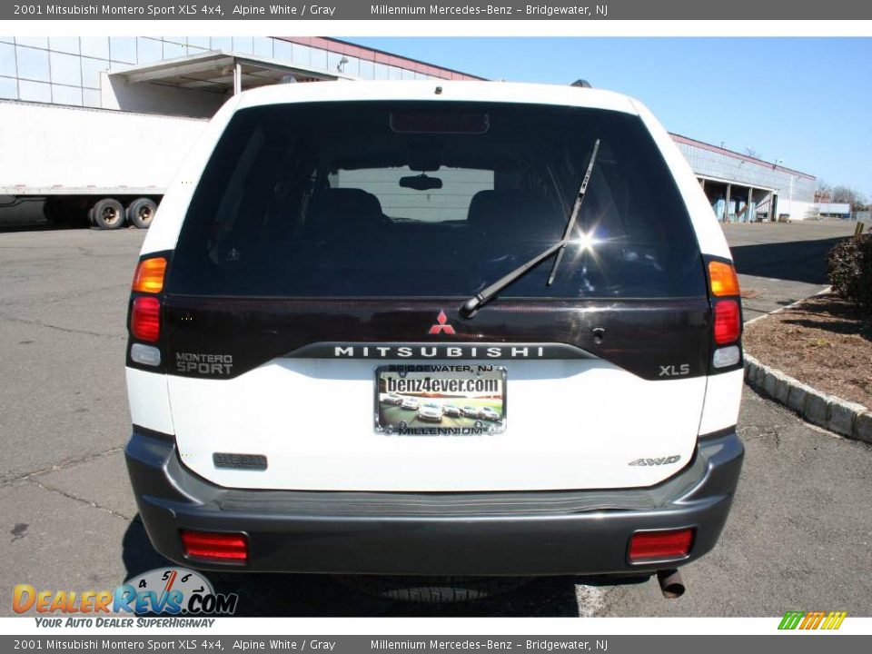 2001 Mitsubishi Montero Sport XLS 4x4 Alpine White / Gray Photo #6