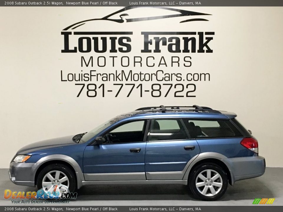 2008 Subaru Outback 2.5i Wagon Newport Blue Pearl / Off Black Photo #1