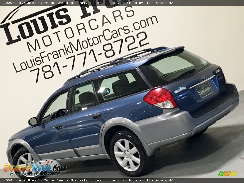 2008 Subaru Outback 2.5i Wagon Newport Blue Pearl / Off Black Photo #3