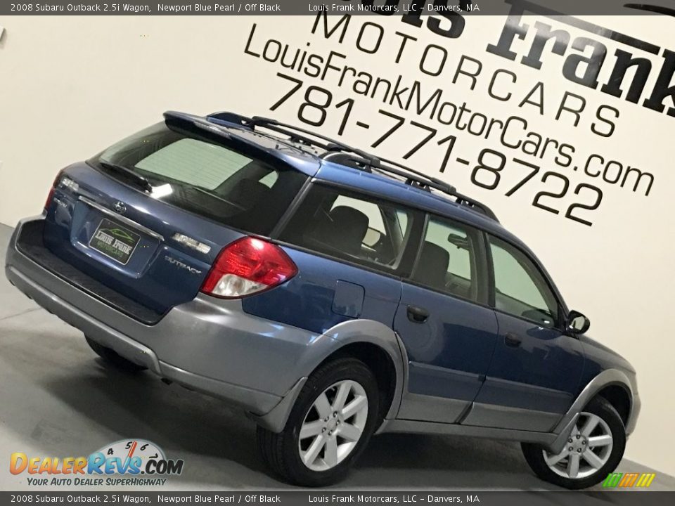 2008 Subaru Outback 2.5i Wagon Newport Blue Pearl / Off Black Photo #5