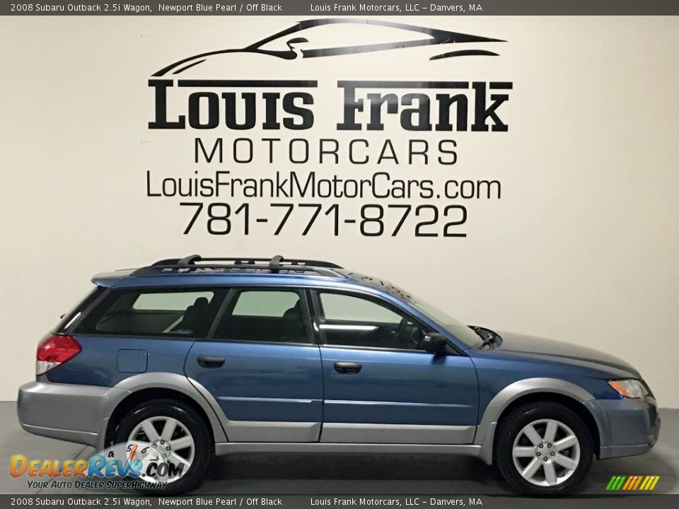 2008 Subaru Outback 2.5i Wagon Newport Blue Pearl / Off Black Photo #6