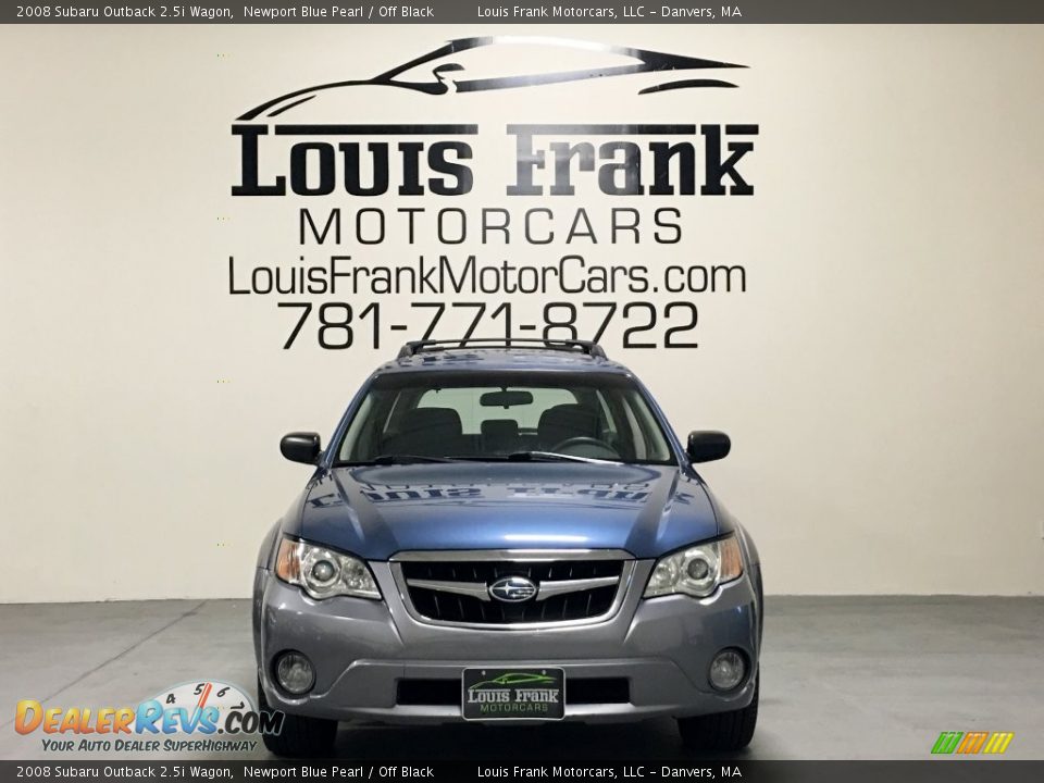 2008 Subaru Outback 2.5i Wagon Newport Blue Pearl / Off Black Photo #7