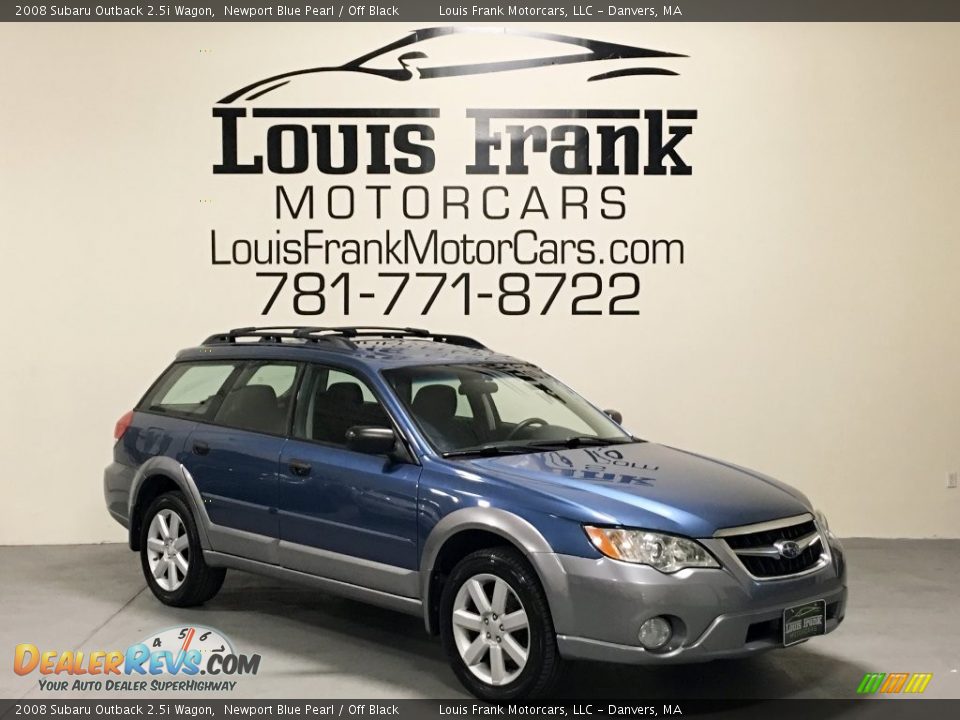 2008 Subaru Outback 2.5i Wagon Newport Blue Pearl / Off Black Photo #10