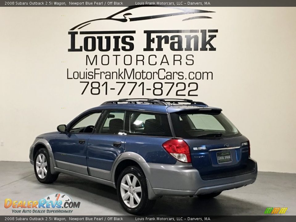 2008 Subaru Outback 2.5i Wagon Newport Blue Pearl / Off Black Photo #11