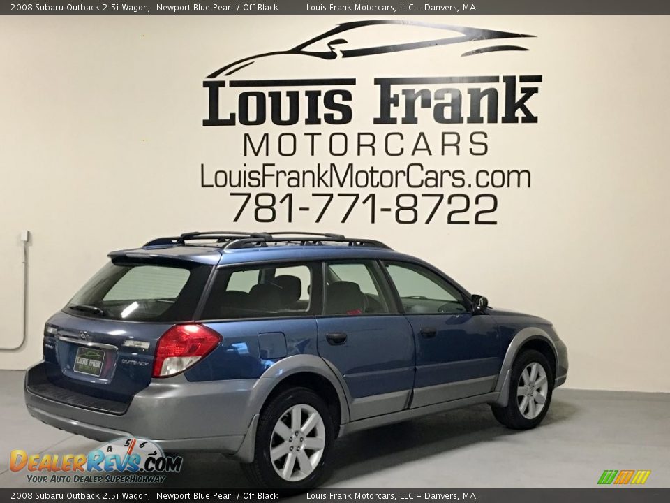 2008 Subaru Outback 2.5i Wagon Newport Blue Pearl / Off Black Photo #12