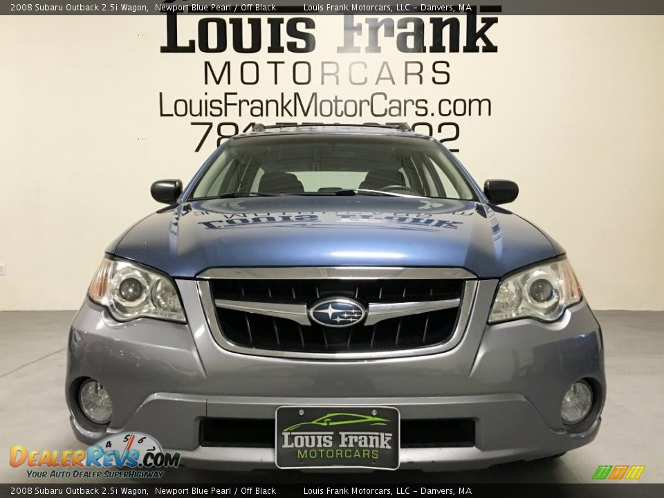 2008 Subaru Outback 2.5i Wagon Newport Blue Pearl / Off Black Photo #14