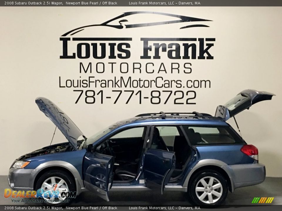 2008 Subaru Outback 2.5i Wagon Newport Blue Pearl / Off Black Photo #33