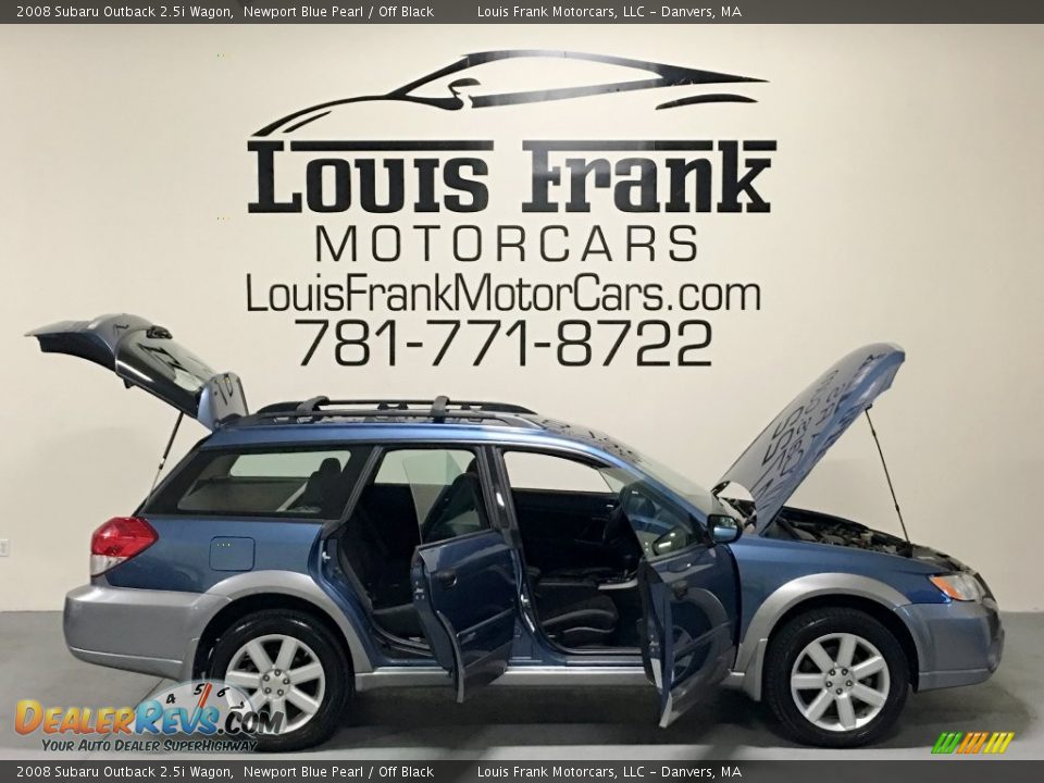 2008 Subaru Outback 2.5i Wagon Newport Blue Pearl / Off Black Photo #34