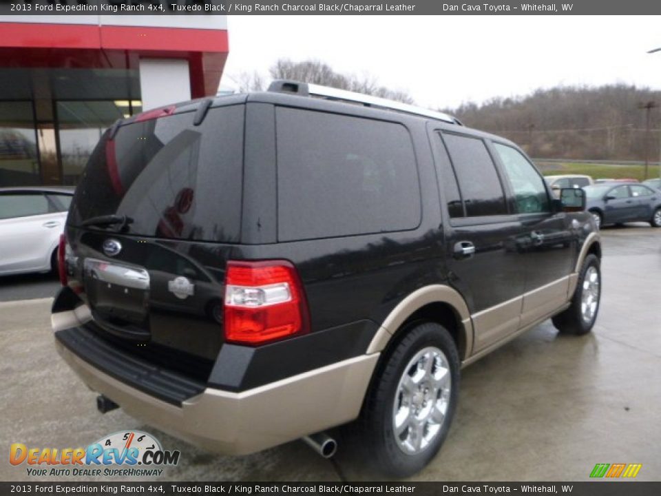 2013 Ford Expedition King Ranch 4x4 Tuxedo Black / King Ranch Charcoal Black/Chaparral Leather Photo #8