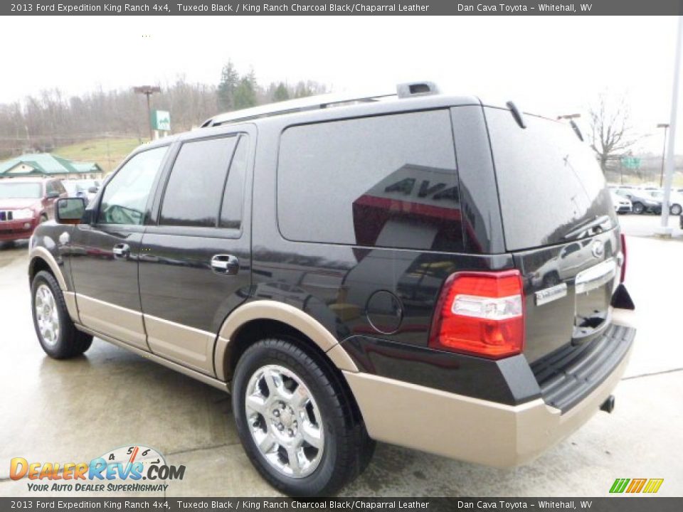 2013 Ford Expedition King Ranch 4x4 Tuxedo Black / King Ranch Charcoal Black/Chaparral Leather Photo #10