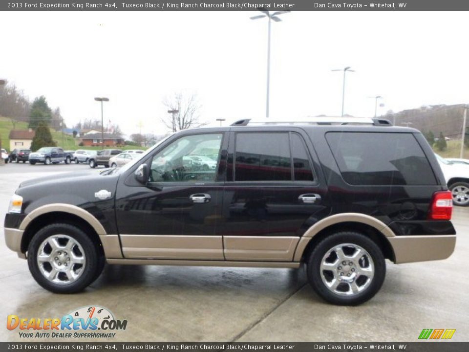 2013 Ford Expedition King Ranch 4x4 Tuxedo Black / King Ranch Charcoal Black/Chaparral Leather Photo #11