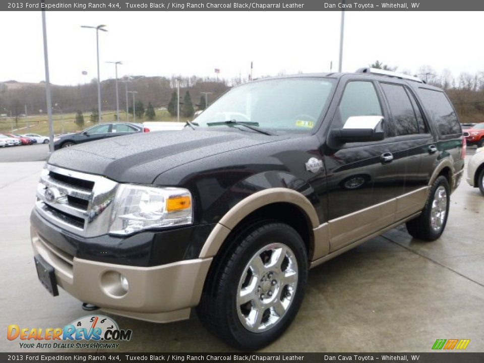2013 Ford Expedition King Ranch 4x4 Tuxedo Black / King Ranch Charcoal Black/Chaparral Leather Photo #12