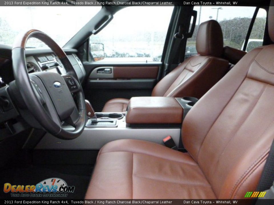 2013 Ford Expedition King Ranch 4x4 Tuxedo Black / King Ranch Charcoal Black/Chaparral Leather Photo #15