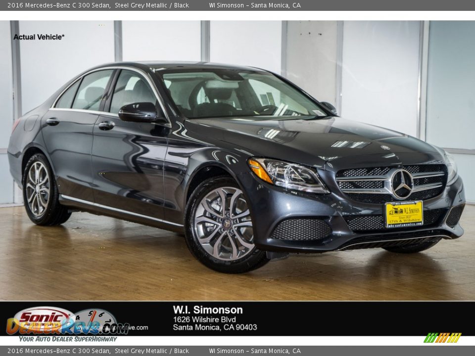 2016 Mercedes-Benz C 300 Sedan Steel Grey Metallic / Black Photo #1