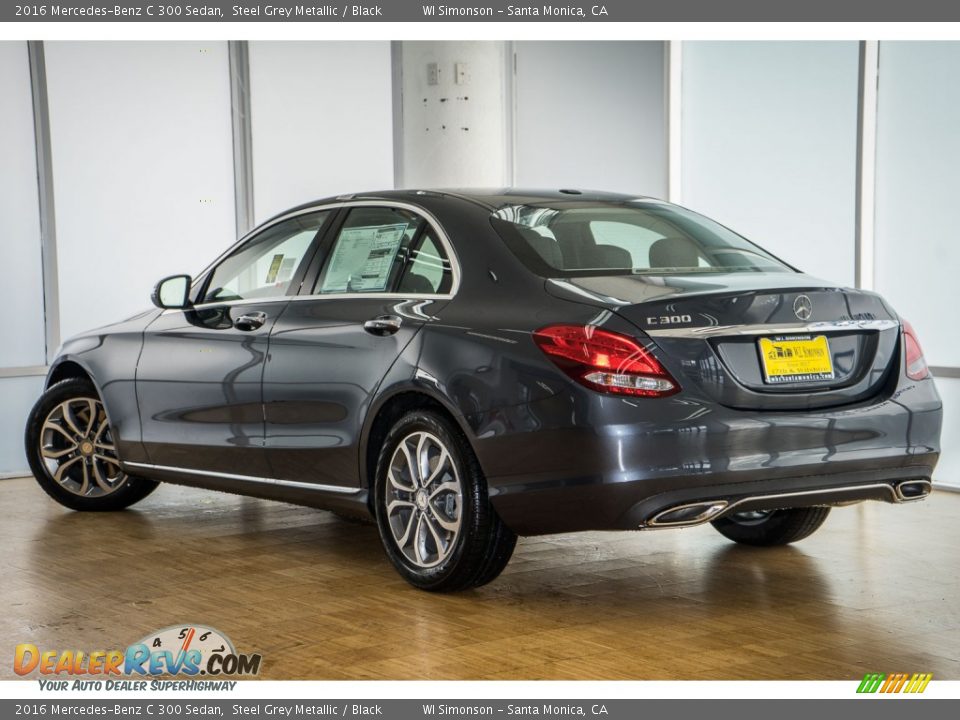 2016 Mercedes-Benz C 300 Sedan Steel Grey Metallic / Black Photo #3