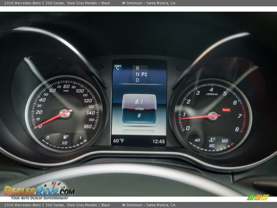 2016 Mercedes-Benz C 300 Sedan Steel Grey Metallic / Black Photo #6