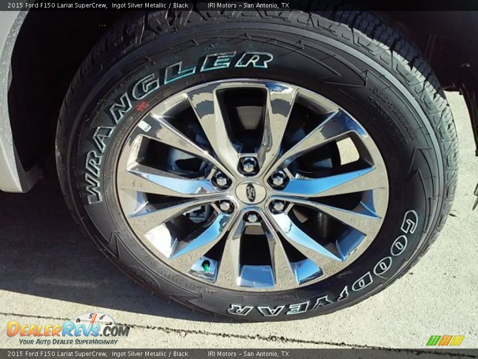 2015 Ford F150 Lariat SuperCrew Ingot Silver Metallic / Black Photo #3