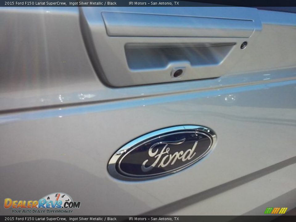 2015 Ford F150 Lariat SuperCrew Ingot Silver Metallic / Black Photo #14