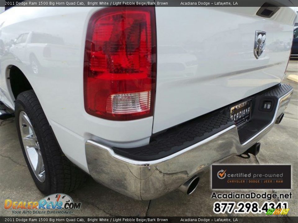 2011 Dodge Ram 1500 Big Horn Quad Cab Bright White / Light Pebble Beige/Bark Brown Photo #5