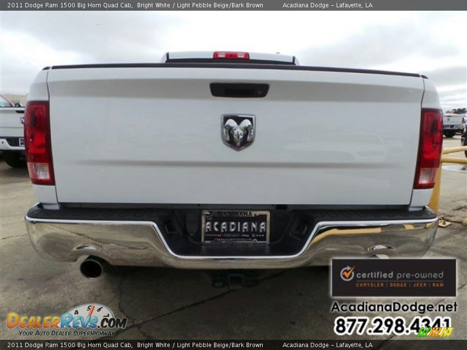 2011 Dodge Ram 1500 Big Horn Quad Cab Bright White / Light Pebble Beige/Bark Brown Photo #6