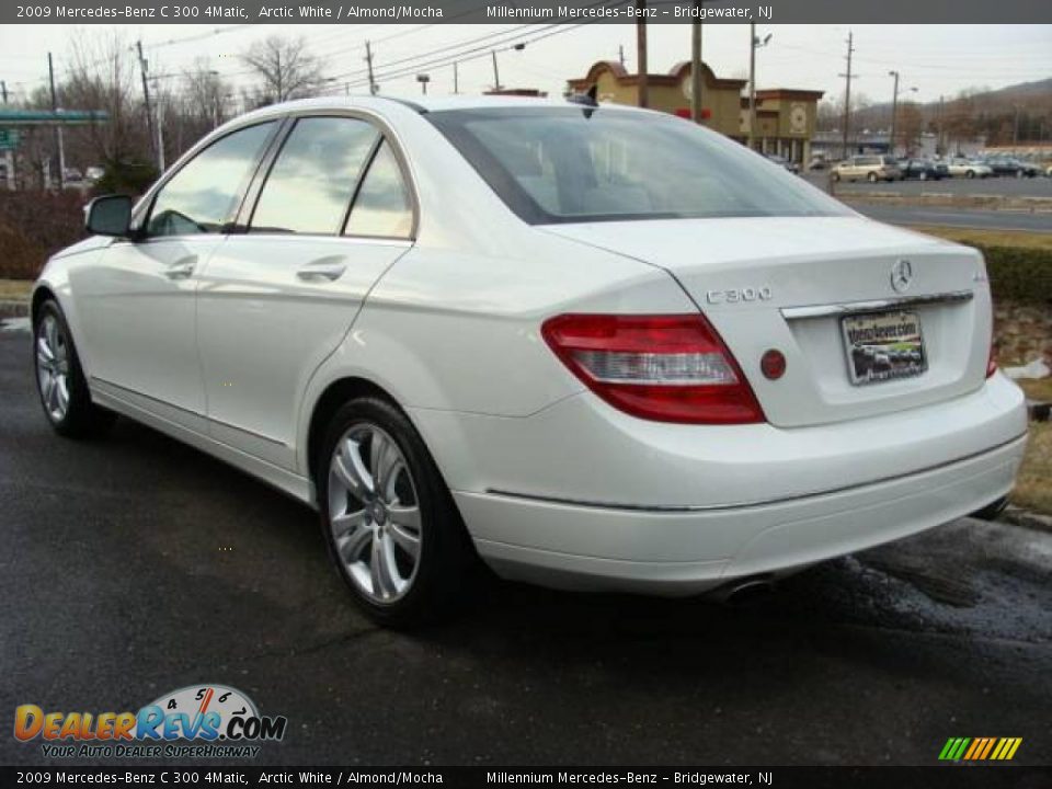 2009 Mercedes-Benz C 300 4Matic Arctic White / Almond/Mocha Photo #6