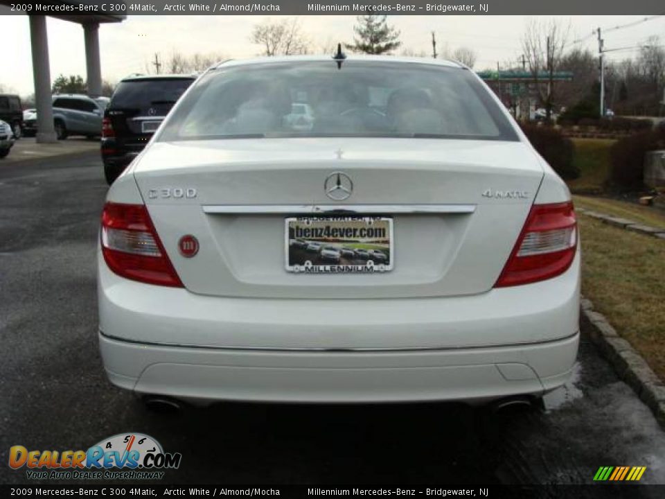 2009 Mercedes-Benz C 300 4Matic Arctic White / Almond/Mocha Photo #7