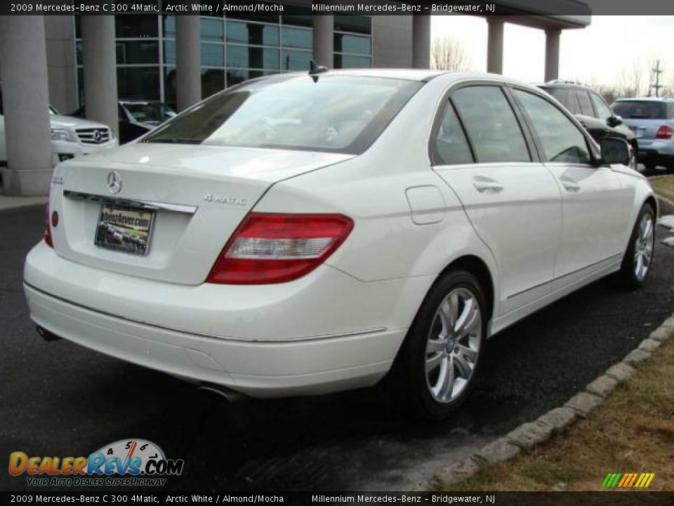 2009 Mercedes-Benz C 300 4Matic Arctic White / Almond/Mocha Photo #8