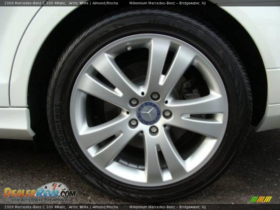 2009 Mercedes-Benz C 300 4Matic Arctic White / Almond/Mocha Photo #23
