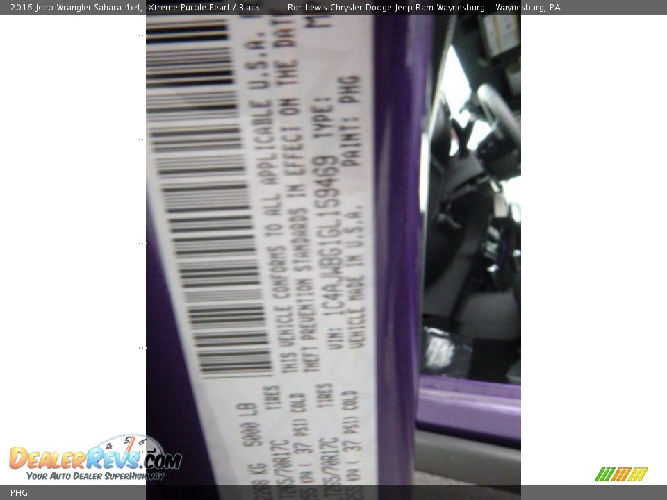 Jeep Color Code PHG Xtreme Purple Pearl