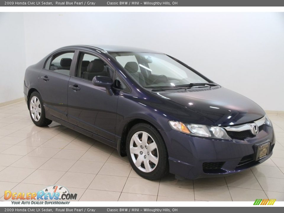 2009 Honda Civic LX Sedan Royal Blue Pearl / Gray Photo #1
