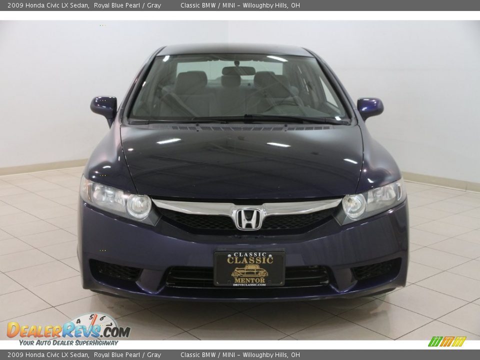 2009 Honda Civic LX Sedan Royal Blue Pearl / Gray Photo #2