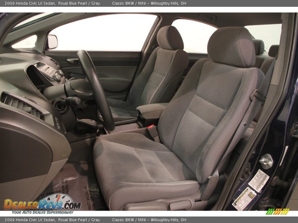 2009 Honda Civic LX Sedan Royal Blue Pearl / Gray Photo #5