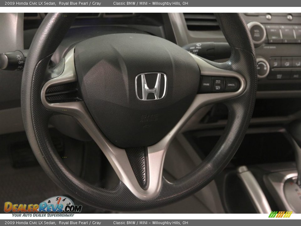 2009 Honda Civic LX Sedan Royal Blue Pearl / Gray Photo #6