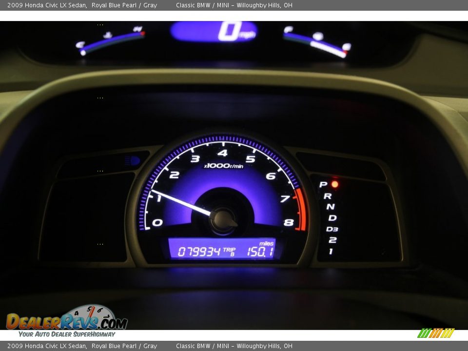 2009 Honda Civic LX Sedan Royal Blue Pearl / Gray Photo #7
