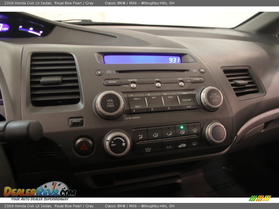 2009 Honda Civic LX Sedan Royal Blue Pearl / Gray Photo #8