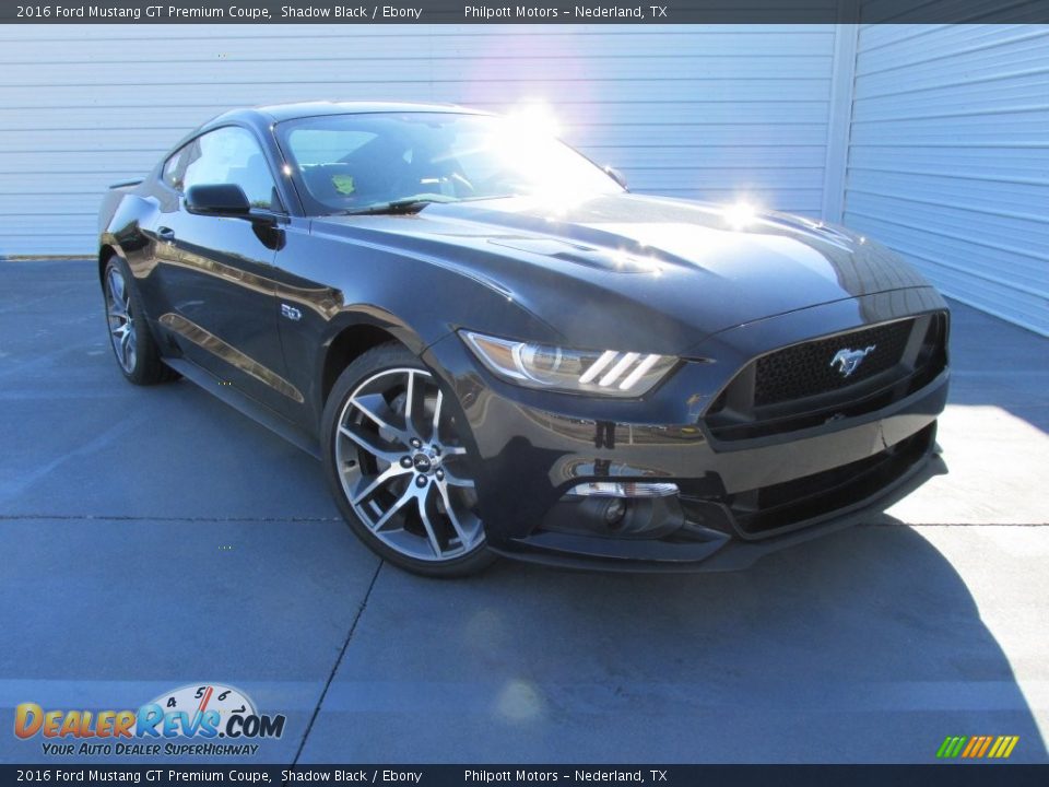 2016 Ford Mustang GT Premium Coupe Shadow Black / Ebony Photo #2