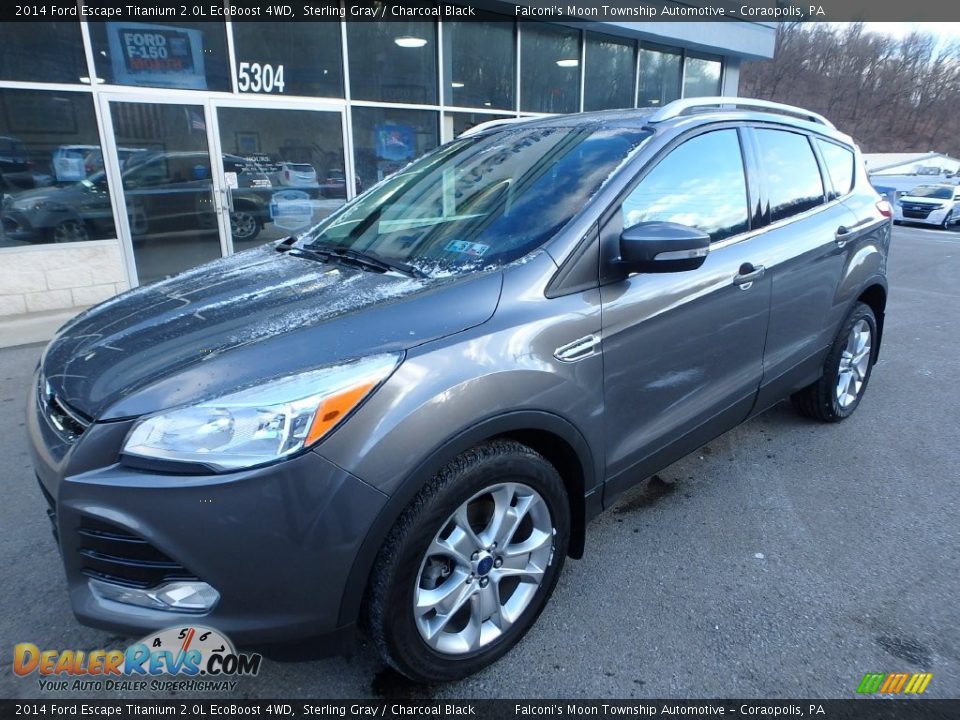 2014 Ford Escape Titanium 2.0L EcoBoost 4WD Sterling Gray / Charcoal Black Photo #9