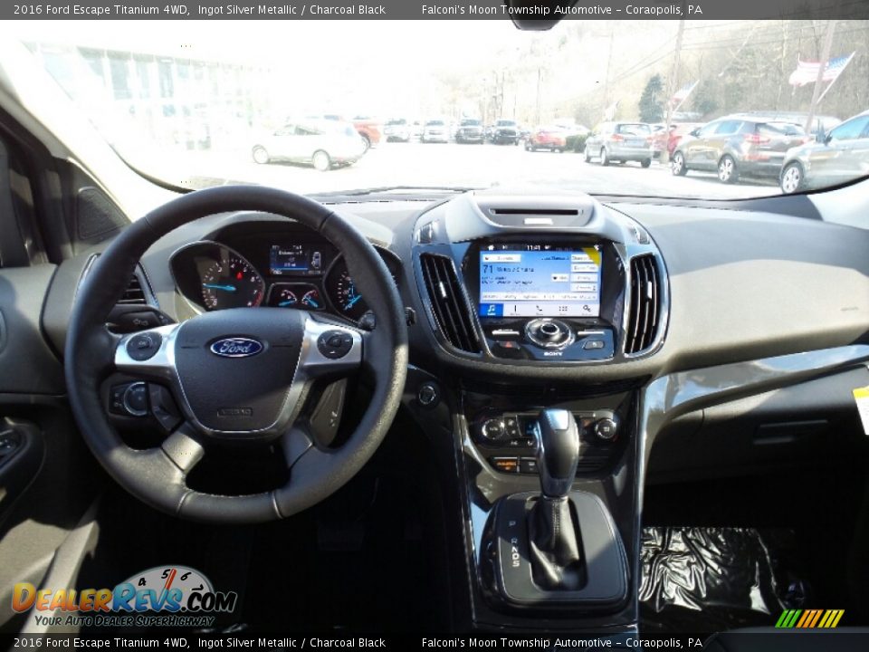 2016 Ford Escape Titanium 4WD Ingot Silver Metallic / Charcoal Black Photo #7