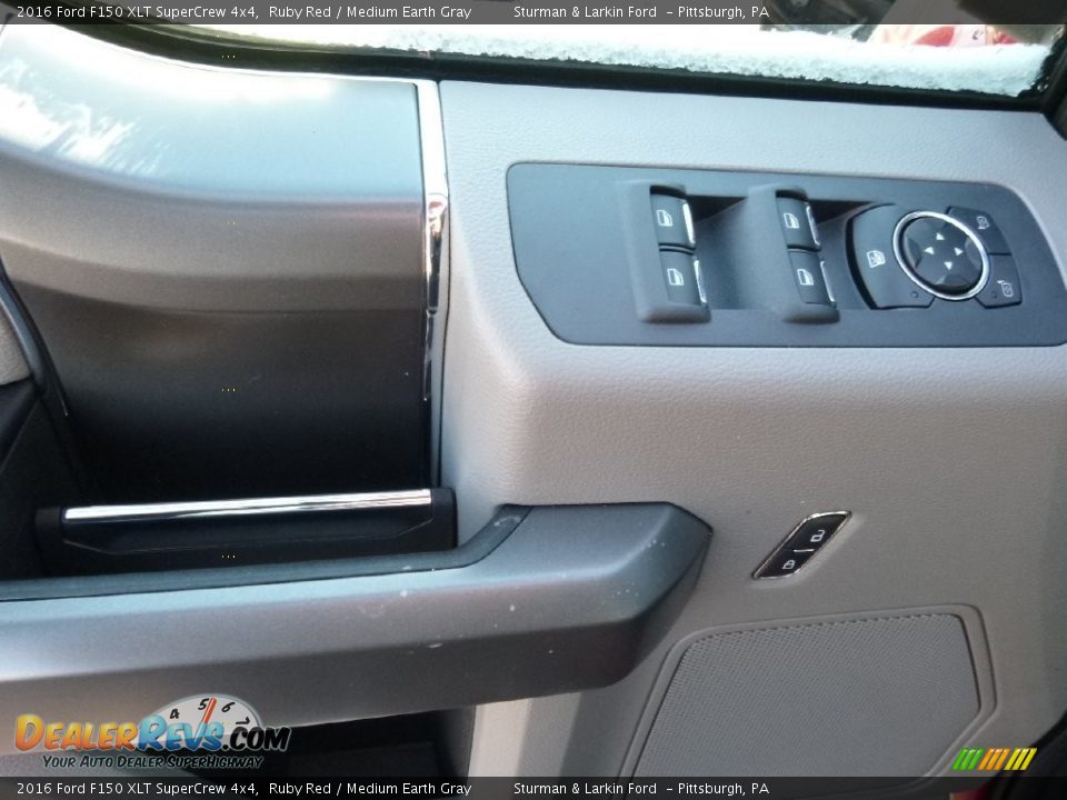 2016 Ford F150 XLT SuperCrew 4x4 Ruby Red / Medium Earth Gray Photo #9