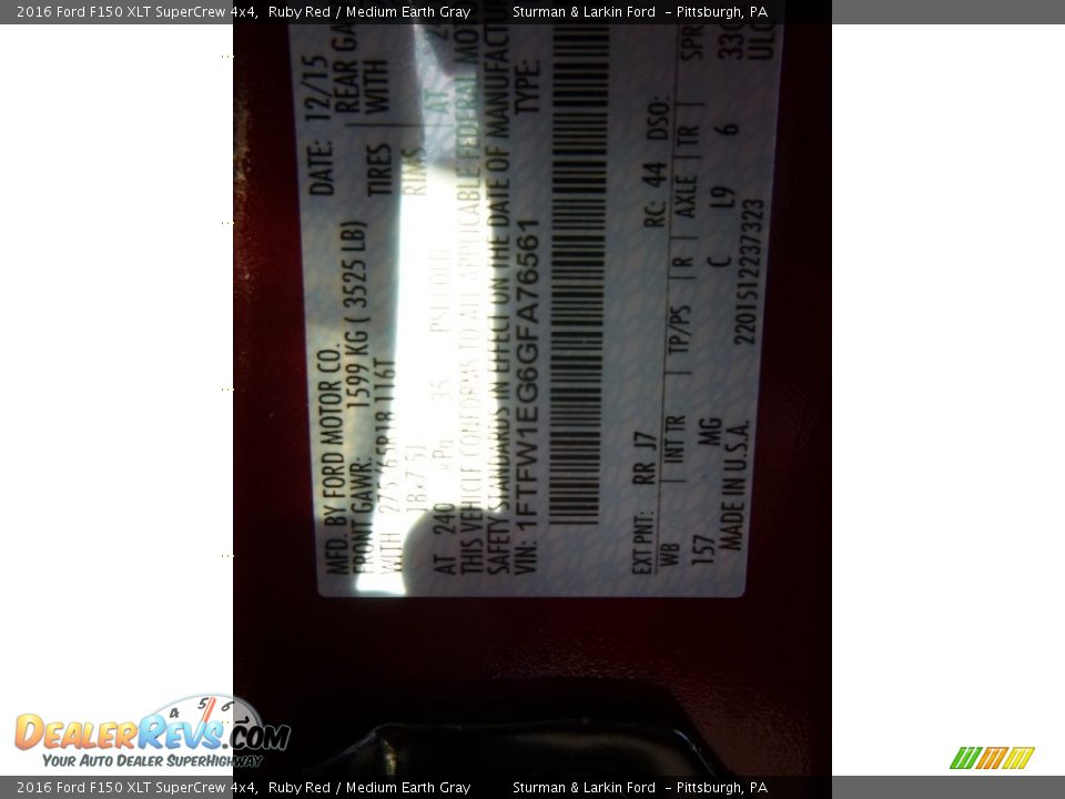 2016 Ford F150 XLT SuperCrew 4x4 Ruby Red / Medium Earth Gray Photo #10