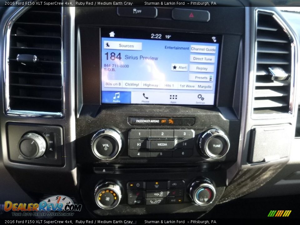 2016 Ford F150 XLT SuperCrew 4x4 Ruby Red / Medium Earth Gray Photo #15