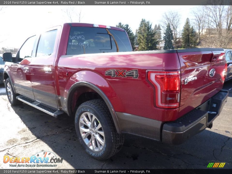 2016 Ford F150 Lariat SuperCrew 4x4 Ruby Red / Black Photo #3