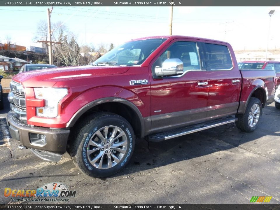 2016 Ford F150 Lariat SuperCrew 4x4 Ruby Red / Black Photo #4