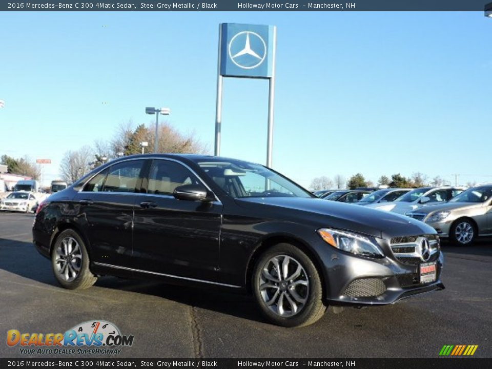 2016 Mercedes-Benz C 300 4Matic Sedan Steel Grey Metallic / Black Photo #3