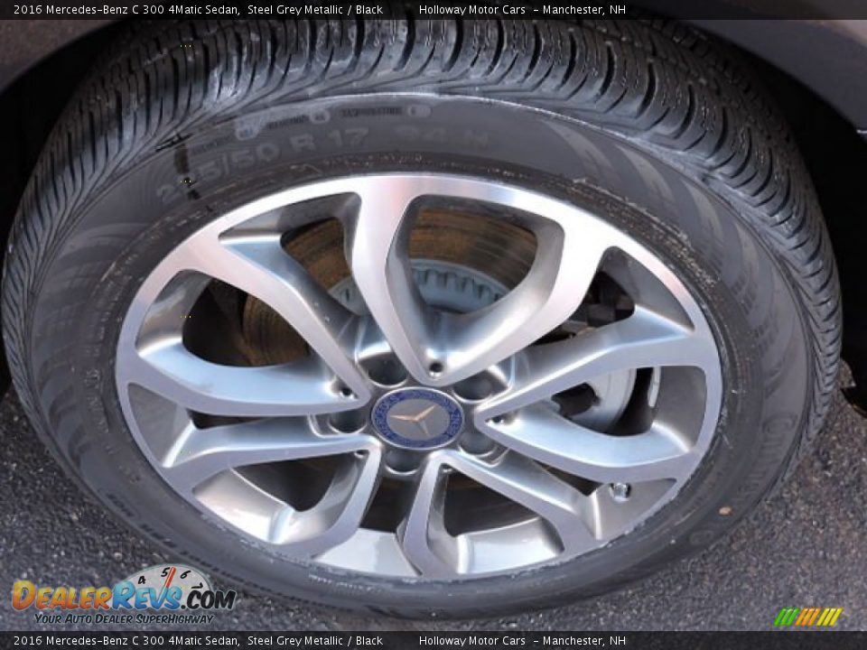 2016 Mercedes-Benz C 300 4Matic Sedan Steel Grey Metallic / Black Photo #5