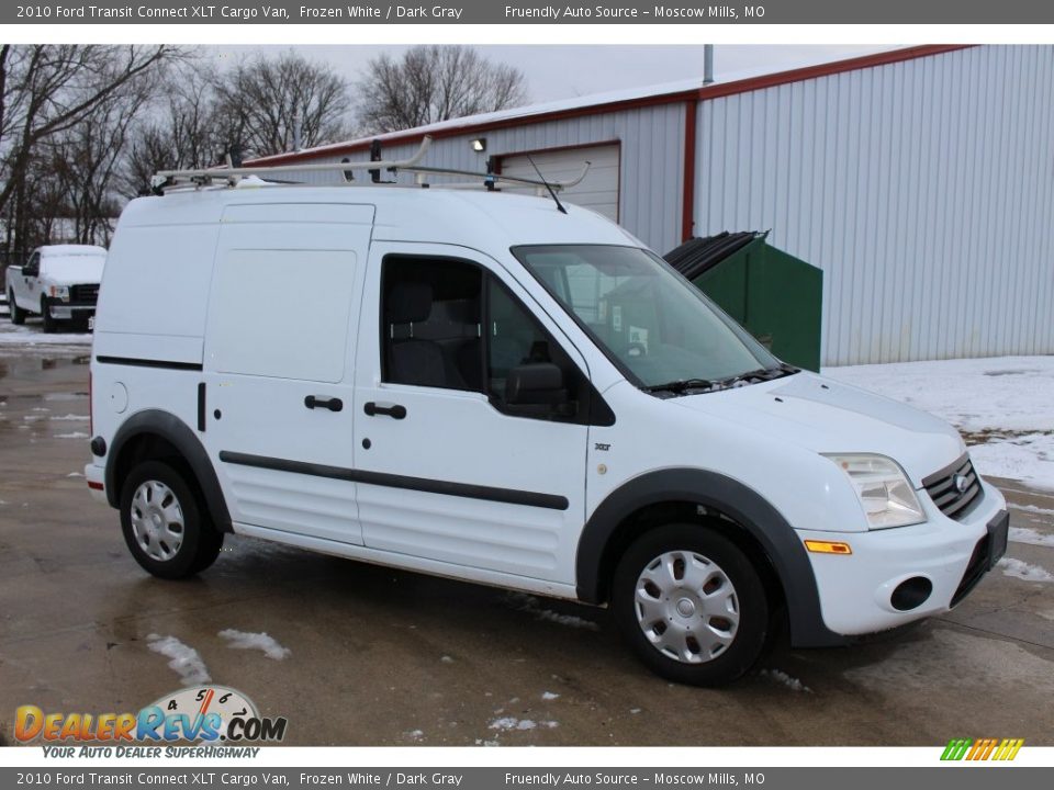 2010 Ford Transit Connect XLT Cargo Van Frozen White / Dark Gray Photo #1