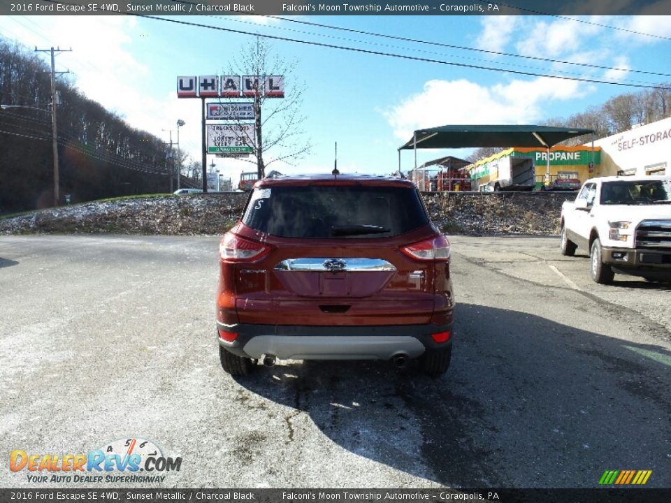 2016 Ford Escape SE 4WD Sunset Metallic / Charcoal Black Photo #4